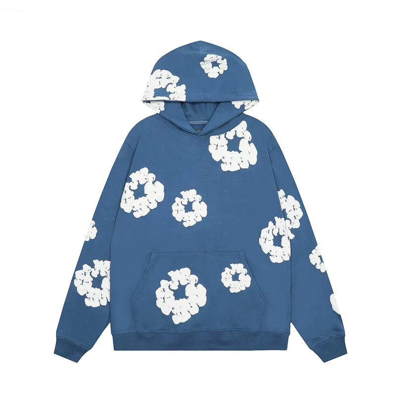 Dames hoodie met bloemenprint | Wintertrui