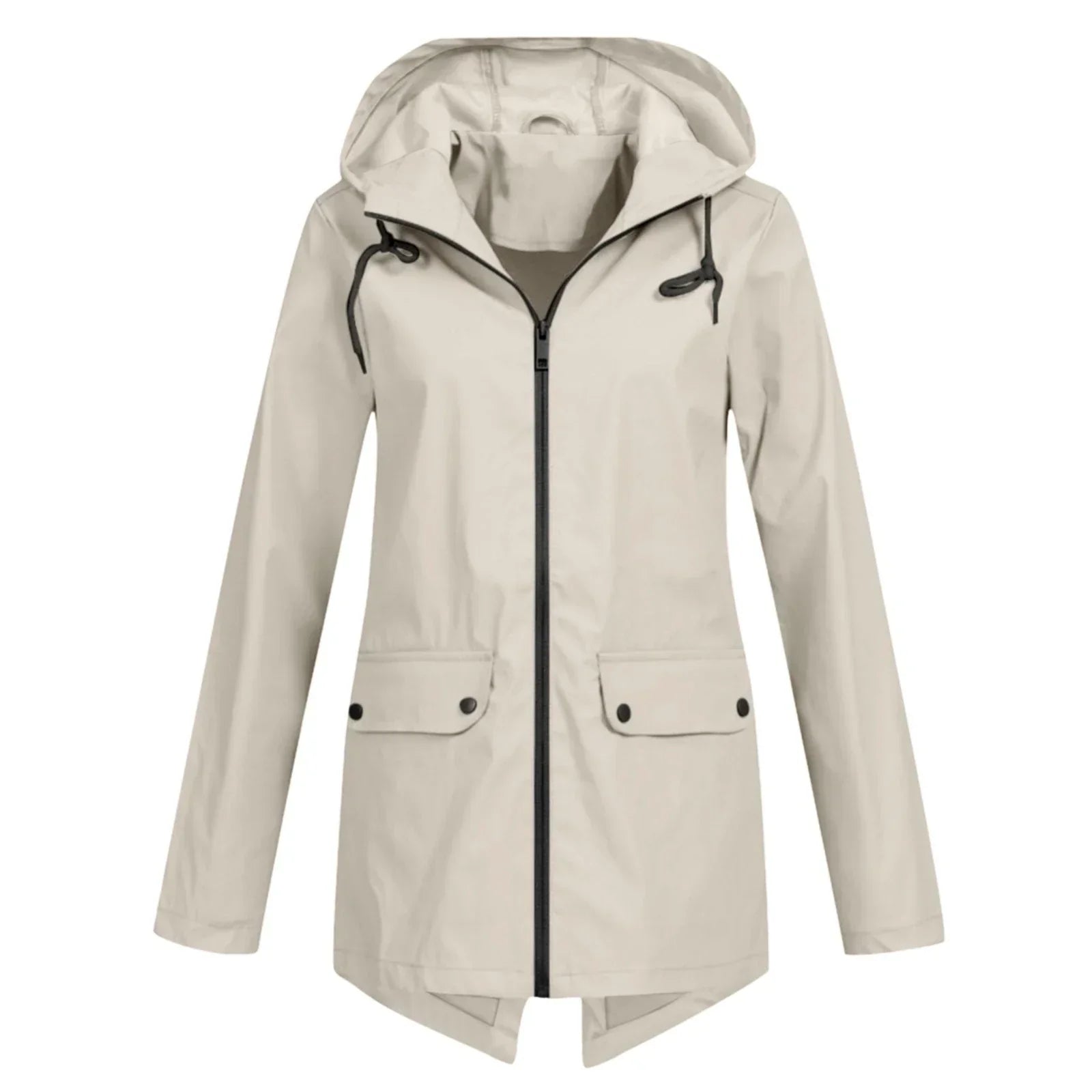 Dames regenjas met capuchon | Waterdicht en winddicht lichtgewicht jas