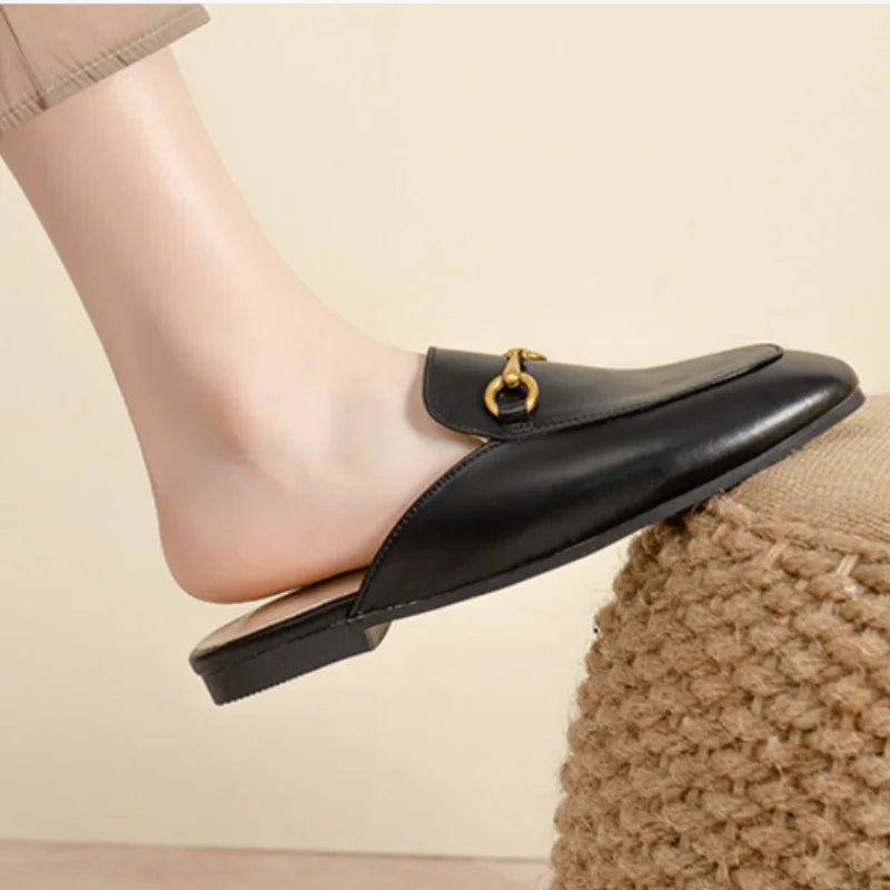 Loafers met Gouden Gesp Detail voor Kantoor - Zakelijke Instappers