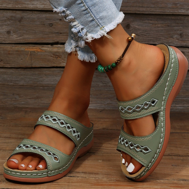 Dames sandalen met verstelbare bandjes - Lente en zomer