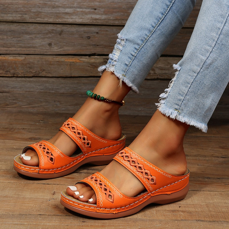 Dames sandalen met verstelbare bandjes - Lente en zomer
