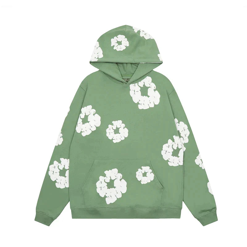 Dames hoodie met bloemenprint | Wintertrui