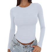 Slim Fit Longsleeve Top met Ronde Hals