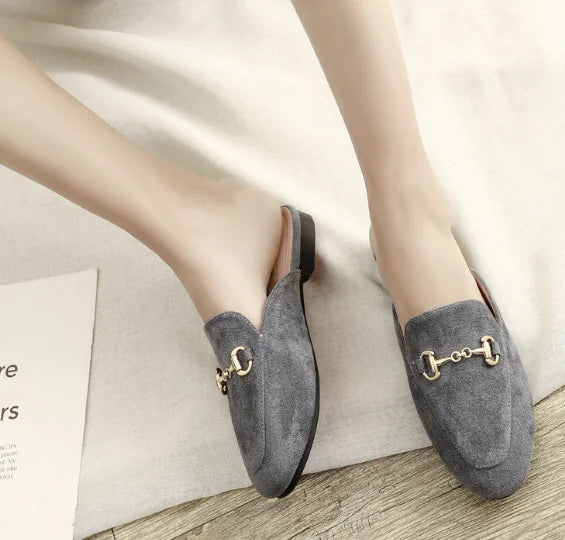 Loafers met Gouden Gesp Detail voor Kantoor - Zakelijke Instappers