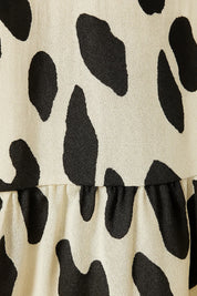 Dames zomerjurk met luipaardprint in wit of roze
