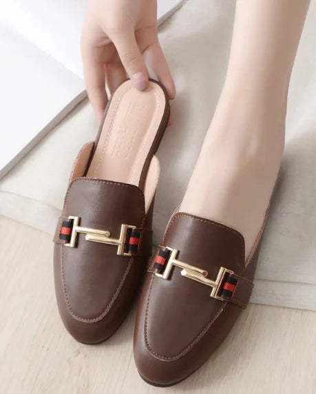 Loafers met Gouden Gesp Detail voor Kantoor - Zakelijke Instappers