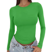 Slim Fit Longsleeve Top met Ronde Hals
