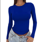 Slim Fit Longsleeve Top met Ronde Hals