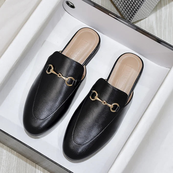 Loafers met Gouden Gesp Detail voor Kantoor - Zakelijke Instappers