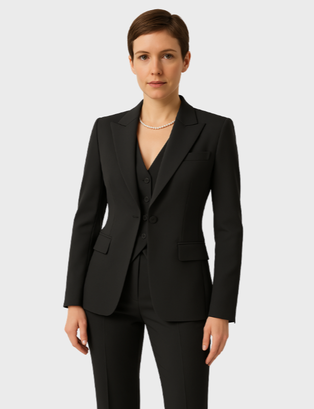 Dames chique 3-delig kostuum | Getailleerde blazer set