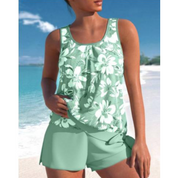 Dames tankini set tweedelig met bloemenprint
