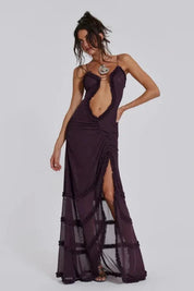 Mesh Zomerjurk met Ruche en Zwierig Silhouet