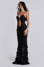 Mesh Zomerjurk met Ruche en Zwierig Silhouet