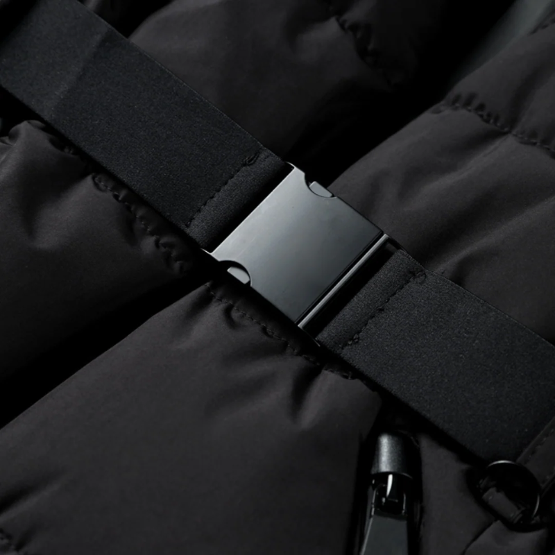 Getailleerde dames pufferjack met ceintuur