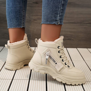 Gevoerde dames sneakers met warme teddy voering