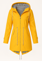 Dames regenjas | Parka met verstelbare taille en capuchon