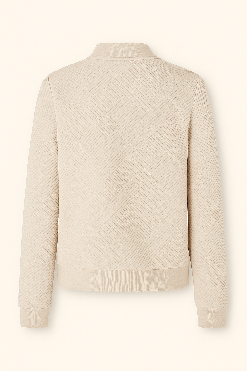 Dames zip-up shacket met geribbelde textuur en zakken