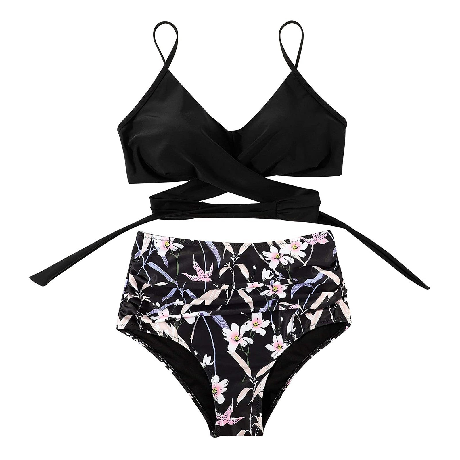 Dames bikini set met hoge taille en verschillende prints