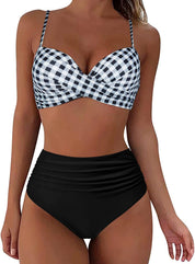 Dames bikini set met hoge taille en verschillende prints