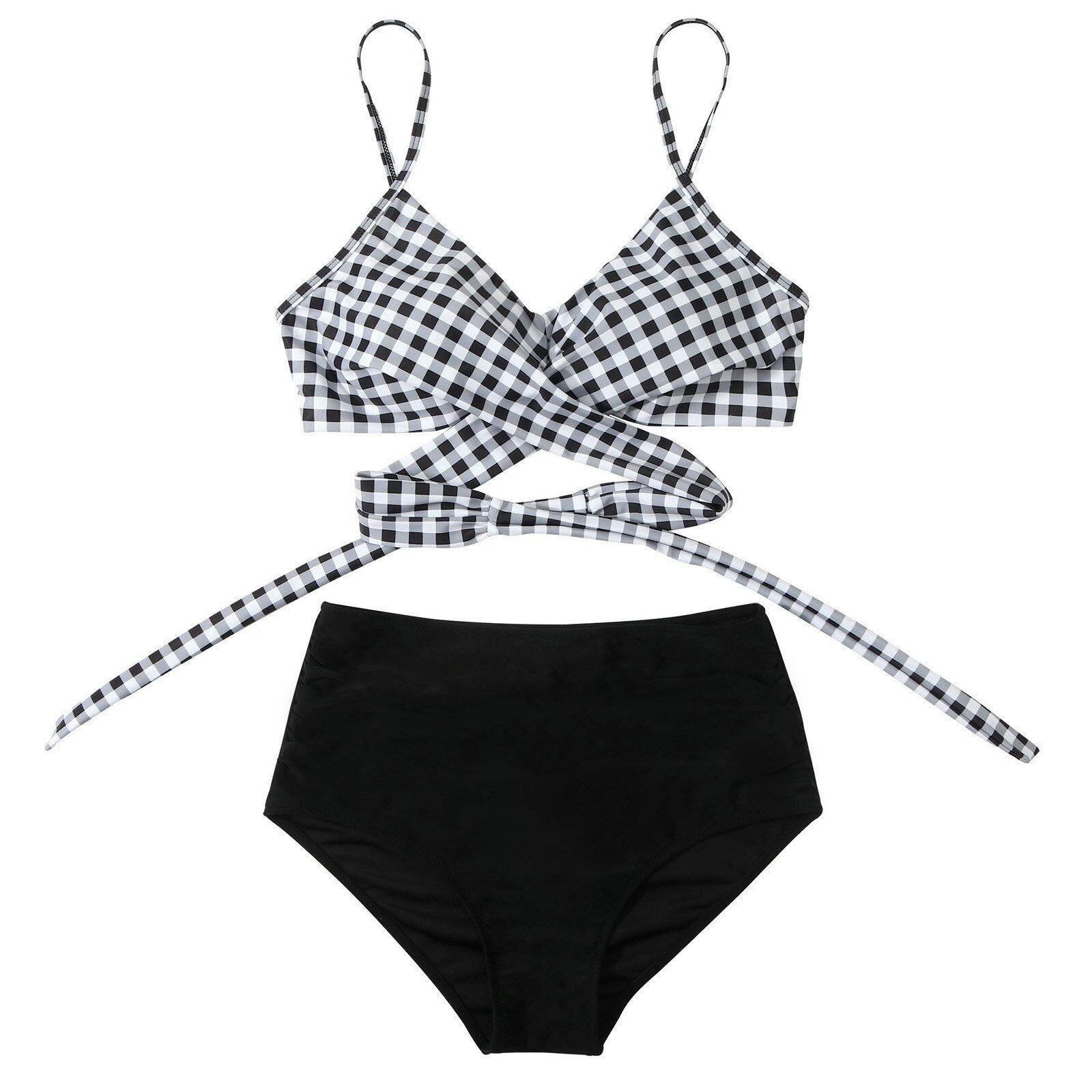 Dames bikini set met hoge taille en verschillende prints