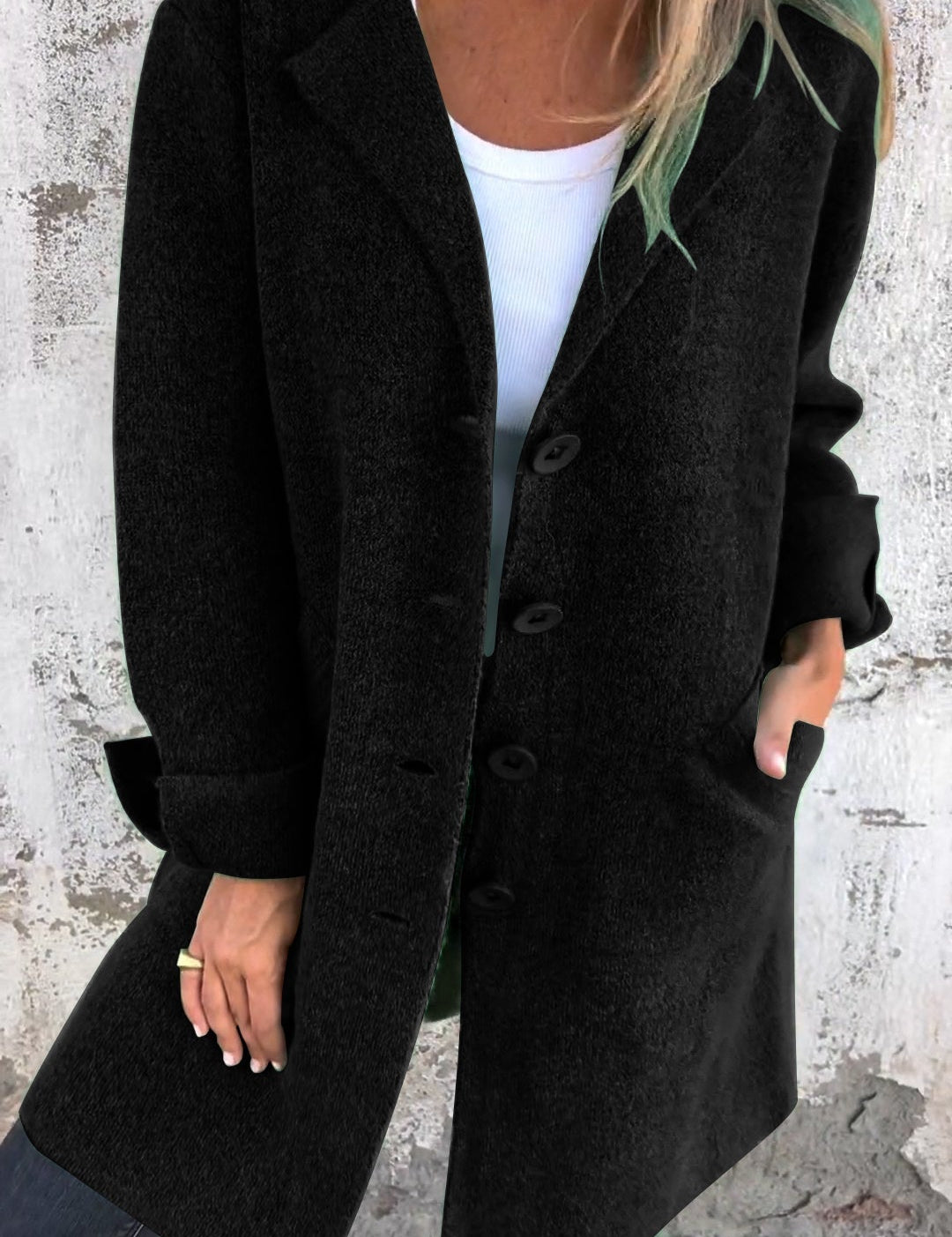 Dames Kort Vest met V-Hals | Fijn Gebreid Cardigan met Knoopsluiting