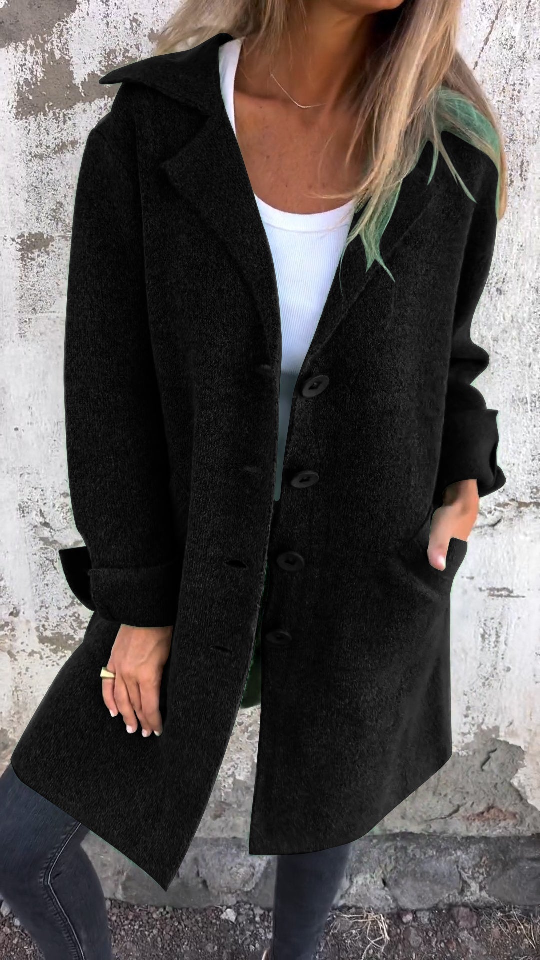 Dames Kort Vest met V-Hals | Fijn Gebreid Cardigan met Knoopsluiting