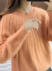 Zachte gebreide dames sweater | In pastel kleuren