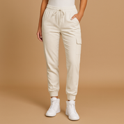 Dames cargo broek | Met steekzakken en elastische tailleband