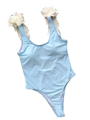 Matching badpak moeder en dochter met open rug