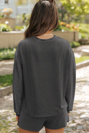 Dames loungewear set met sweater en korte broek