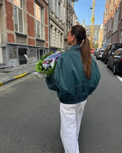 Oversized leren jas dames | Rood, groen, zwart