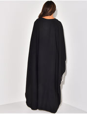Lange dames avondjurk | Elegante cape met mouwen