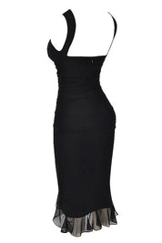 Dames Stretch Mesh Zomerjurkje - Met Ruche Zoom