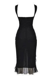 Dames Stretch Mesh Zomerjurkje - Met Ruche Zoom