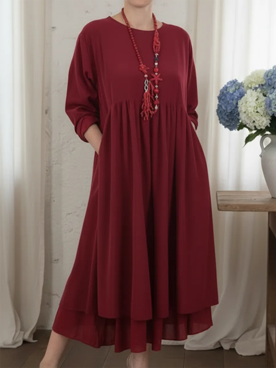 Dames zomerjurk midi relaxed fit