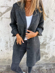 Dames Kort Vest met V-Hals | Fijn Gebreid Cardigan met Knoopsluiting