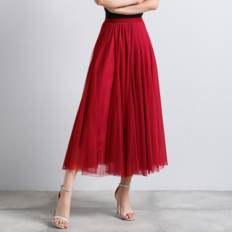Midi Tule Rok Dames met Gelaagde Stof | Feestelijke Tutu Rok