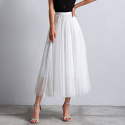 Midi Tule Rok Dames met Gelaagde Stof | Feestelijke Tutu Rok