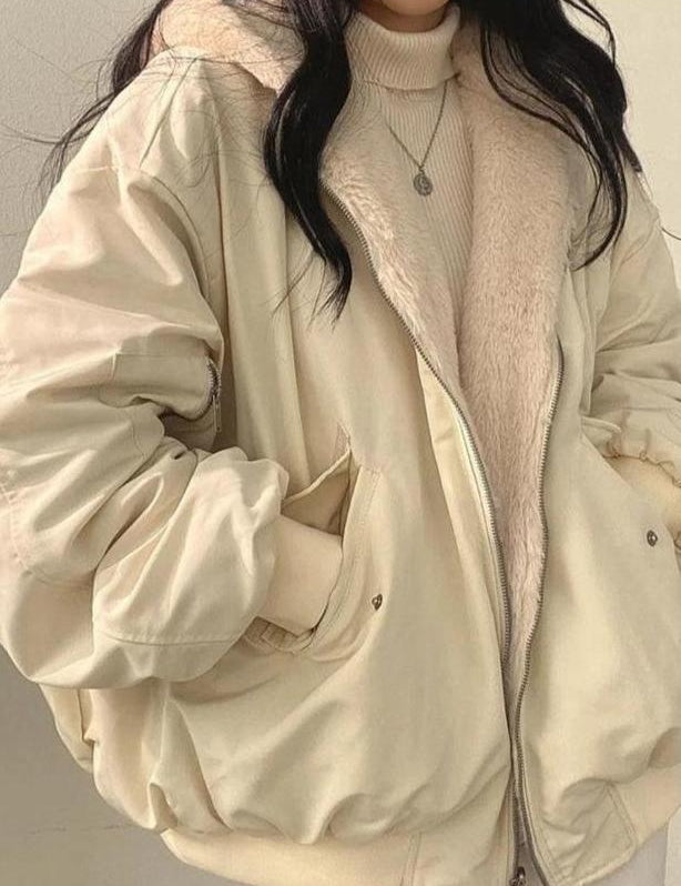 Oversized dames bomberjack | Omkeerbare 2-in-1 winterjas