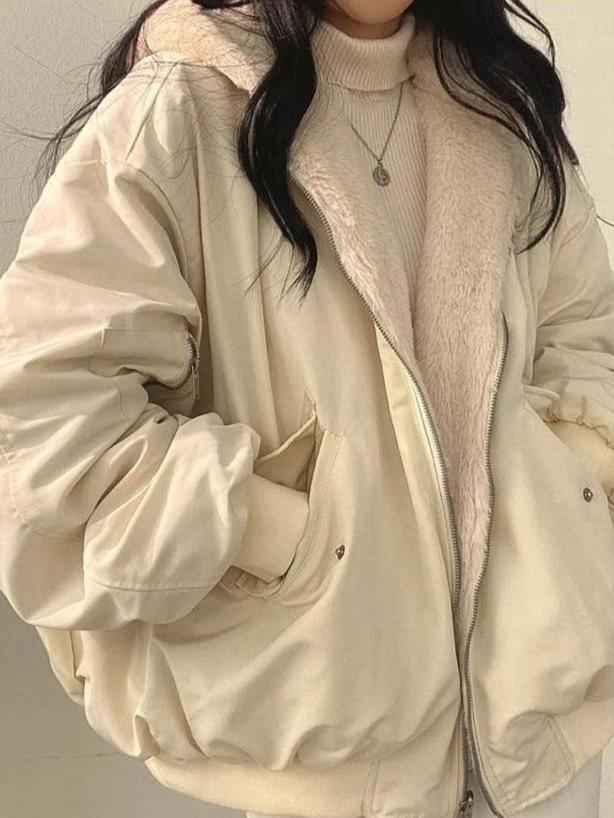 Oversized dames bomberjack | Omkeerbare 2-in-1 winterjas