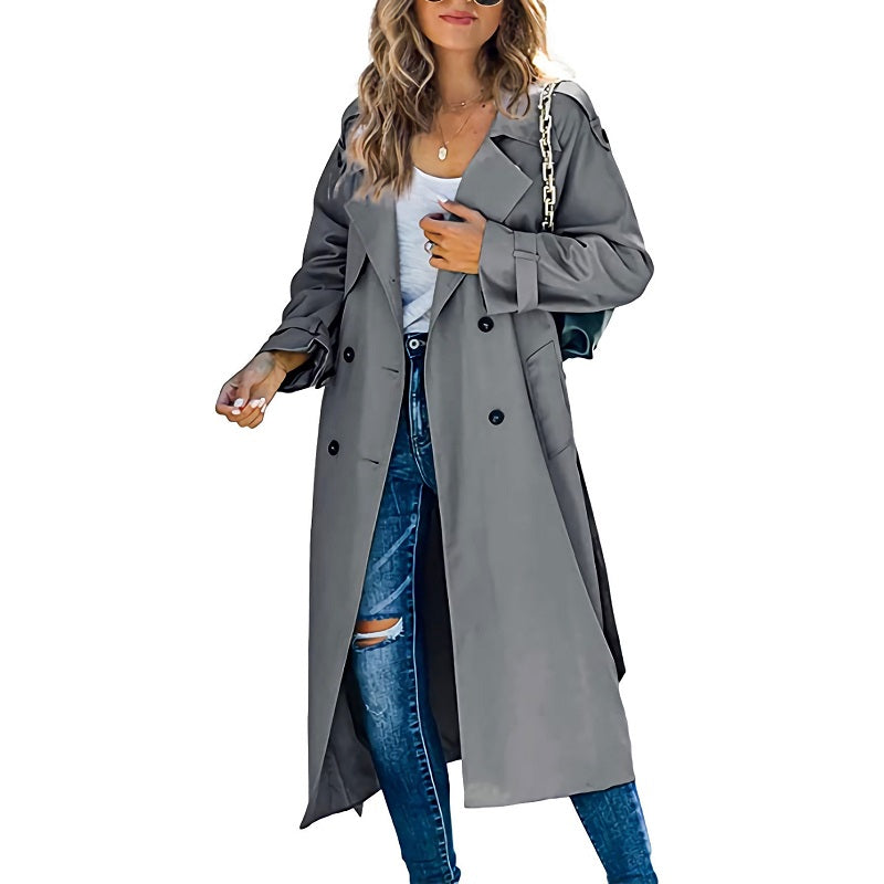 Lange dames trenchcoat