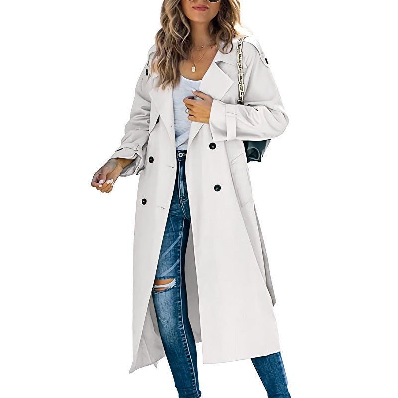Lange dames trenchcoat