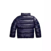 Dames Kort Pufferjack met Capuchon | Warm Gewatteerd Jas voor Winter | Marineblauw / Zwart