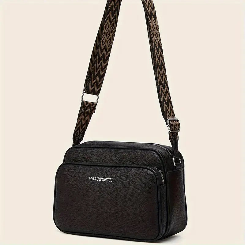 Dames Schoudertas | Medium crossbody tas met brede band