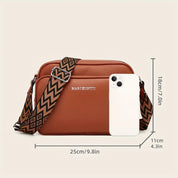 Dames Schoudertas | Medium crossbody tas met brede band
