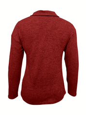 Dames sweater met half-zip rits | Ideaal voor de herfst en winter
