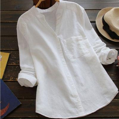 Luchtige dames blouse | Losvallende lange mouwen met borstzak