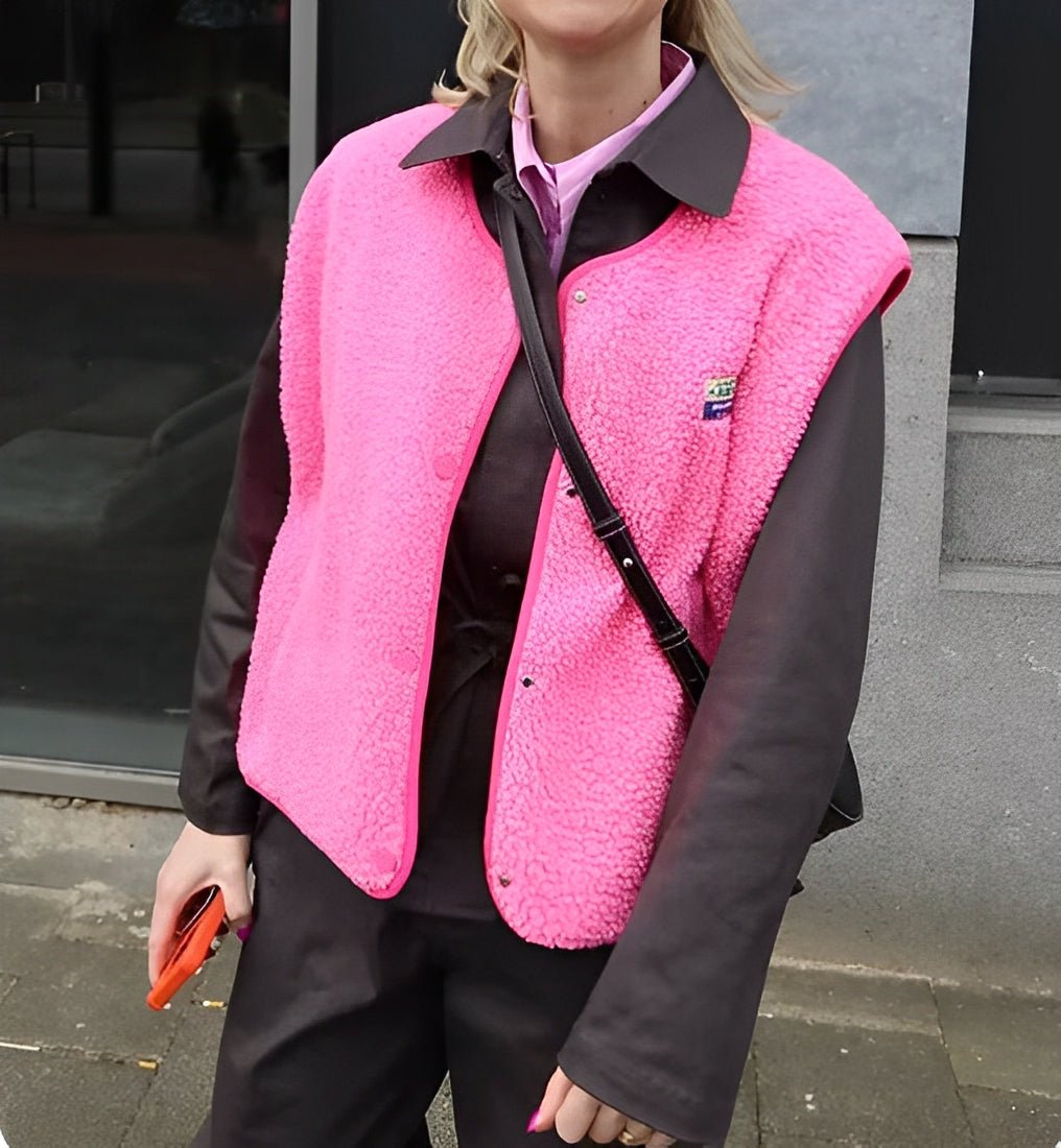 Dames mouwloze vest met knopen voor in de lente