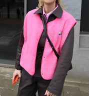 Dames mouwloze vest met knopen voor in de lente