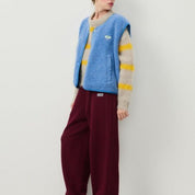 Dames mouwloze vest met knopen voor in de lente